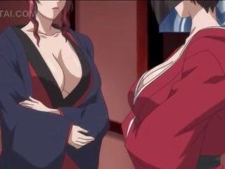 Splendid hentai babeh ngisep and jumping big shaft